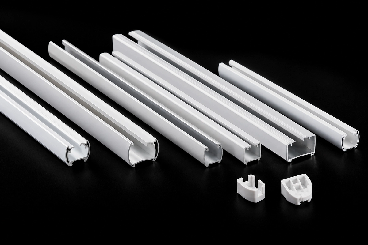 Home curtain track systems
